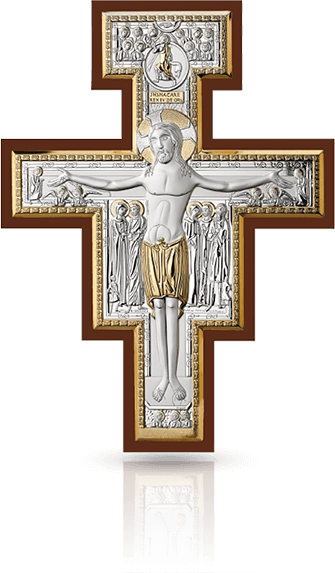 Krzyż św. Damiana: ze srebrnymi elementami - Valenti