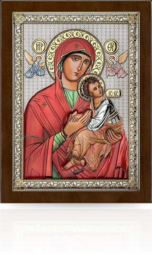 Matka Boża Nieustającej Pomocy: srebrna ikona kolorowa - Beltrami
