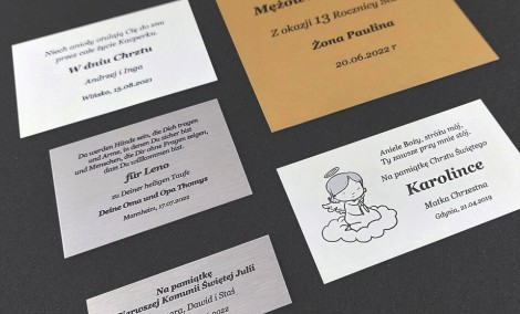 Aluminiowe tabliczki z grawerem do pamiątek - jak powstają