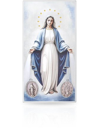 Obrazek Matka Boża Niepokalana Pamiątka na ślub i rocznicę z grawerem Iconic IC124