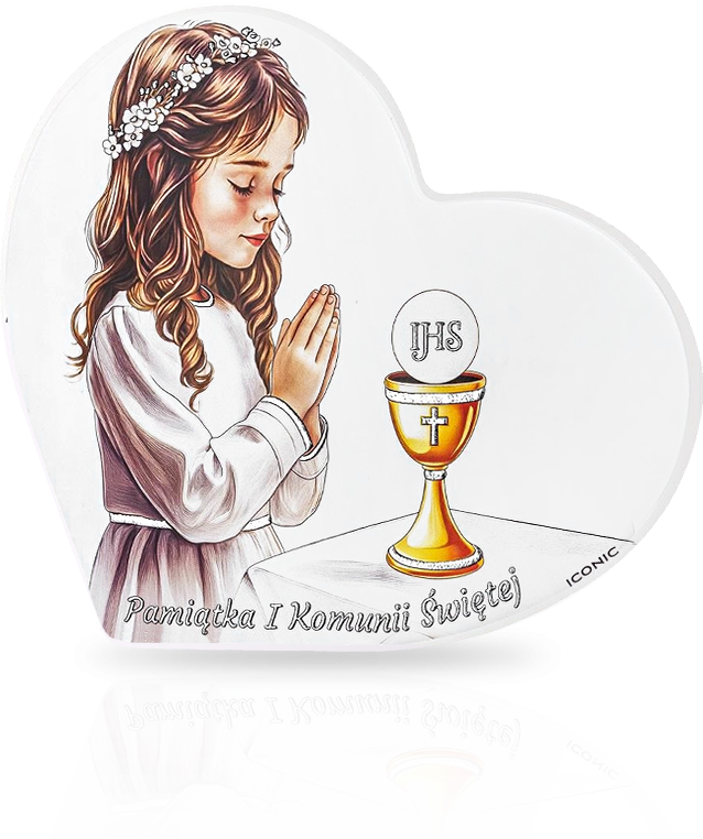 Obrazek komunijny dla dziewczynki: Pamiątka I Komunii - Iconic