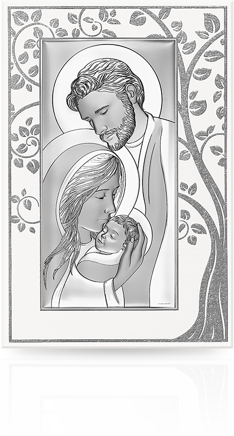 Św. Rodzina obraz srebrny: Pamiątka na ślub i rocznicę - Beltrami