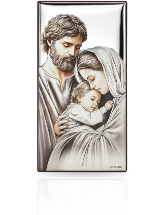 Obraz na aluminium Św. Rodzina Pamiątka na ślub i rocznicę z grawerem Iconic IC001