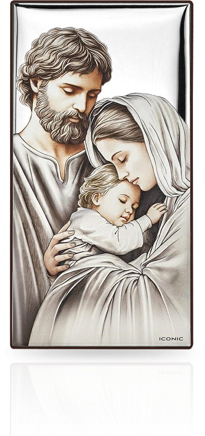 Obraz na aluminium Św. Rodzina: Pamiątka na ślub i rocznicę - Iconic
