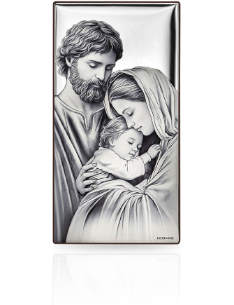 Obraz na aluminium Św. Rodzina Pamiątka na ślub i rocznicę z grawerem Iconic IC001