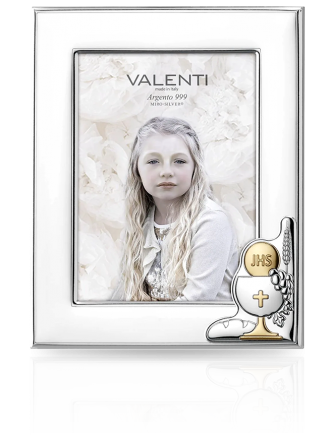 Ramka na zdjęcie komunijne Srebrna pamiątka Komunii Św. z grawerem Valenti 51112