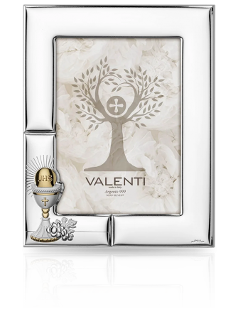 Ramka na zdjęcie komunijne Srebrna pamiątka Komunii Św. z grawerem Valenti 51095