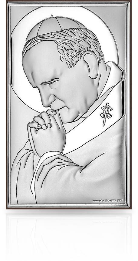 Papież Jan Paweł II: obrazek srebrny - Beltrami