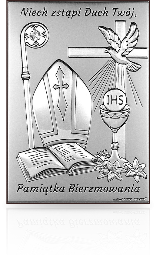 Obrazek na pamiątkę bierzmowania: obrazek srebrny - Beltrami