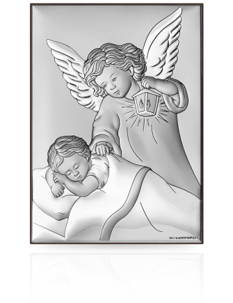 Obrazek Anioł Stróż Obrazek srebrny z grawerem Beltrami 6778