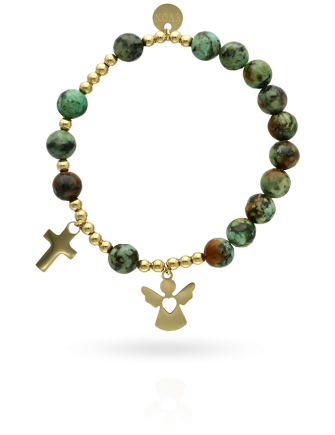 Różaniec na rękę dla dziecka W ozdobnym pudełku z grawerem Yvon ROZ400