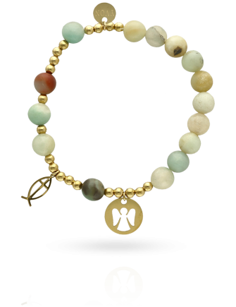 Różaniec damski na rękę W ozdobnym pudełku z grawerem Yvon ROZ389