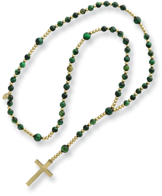 Różaniec klasyczny: z kamieni naturalnych - Yvon