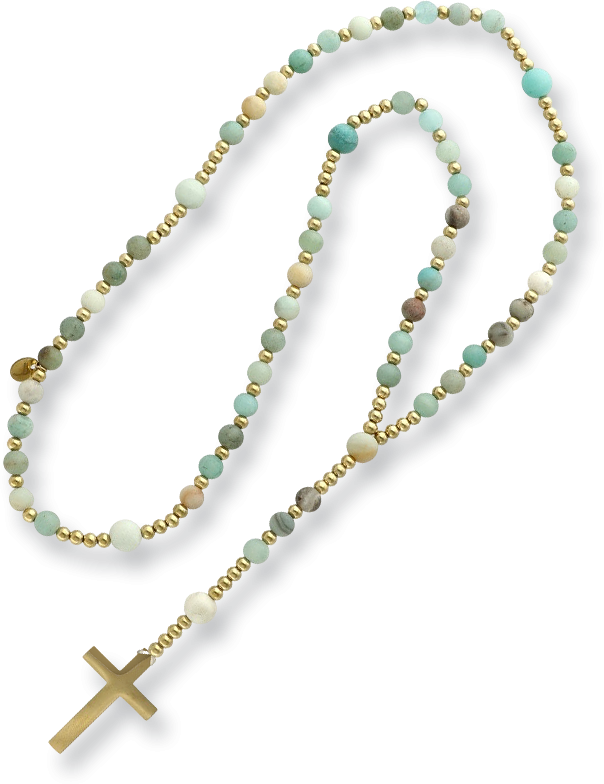 Różaniec klasyczny: z kamieni naturalnych - Yvon