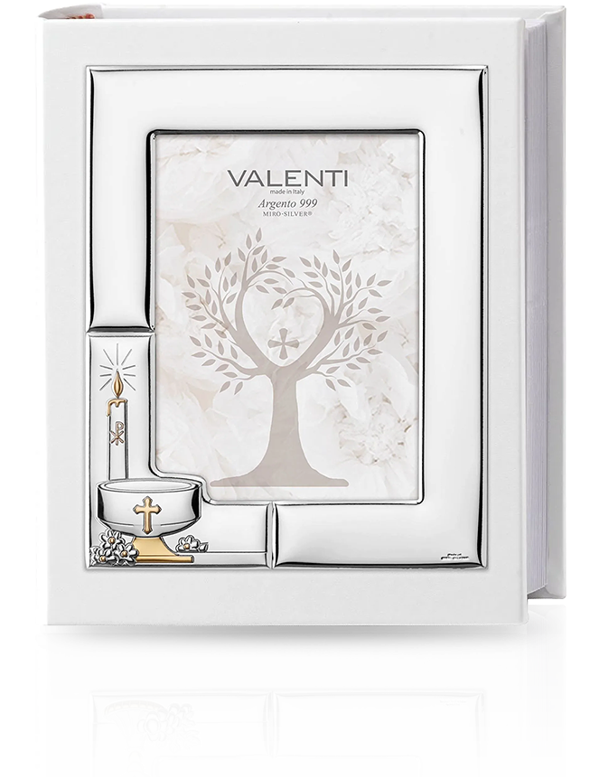 Album na Chrzest z ramką: srebrna pamiątka - Valenti