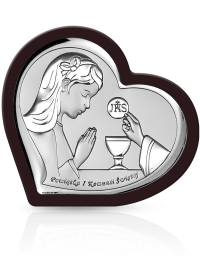 Pamiątka dla dziewczynki Obrazek srebrny w ramce z grawerem Beltrami 6517