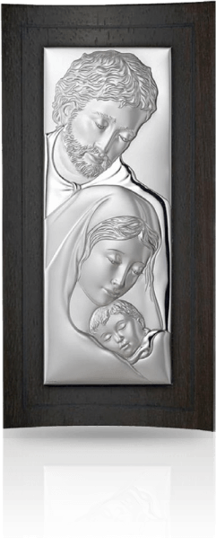 Święta Rodzina: obraz srebrny na drewnie - Valenti