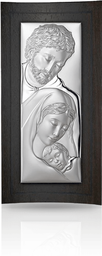 Święta Rodzina: obraz srebrny na drewnie - Valenti