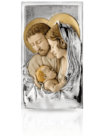 Święta Rodzina Duży obraz srebrny z grawerem Valenti R307