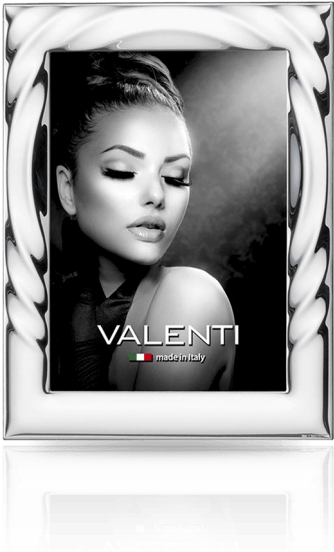 Elegancka ramka na zdjęcie: pokryta srebrem - Valenti