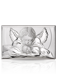 Aniołek nad dzieckiem Obrazek srebrny Valenti 81288