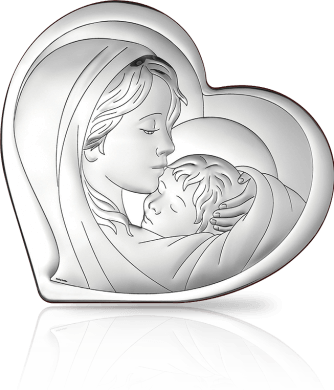 Obraz Matki Bożej w sercu: srebrna pamiątka - Beltrami