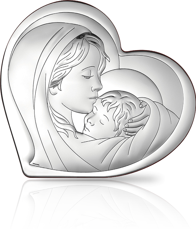 Obraz Matki Bożej w sercu: srebrna pamiątka - Beltrami