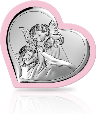 Aniołek dla dziewczynki: obrazek srebrny w sercu - Beltrami