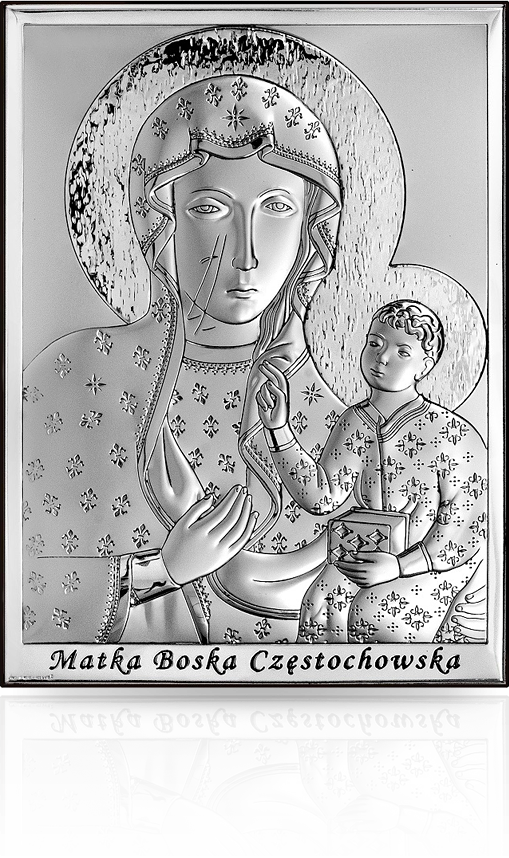 Matka Boska Częstochowska: srebrny obrazek - Beltrami