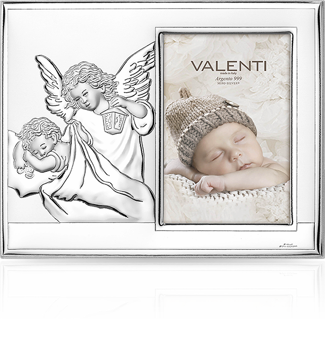 Ramka na zdjęcie z aniołkiem: pamiątka na Chrzest - Valenti