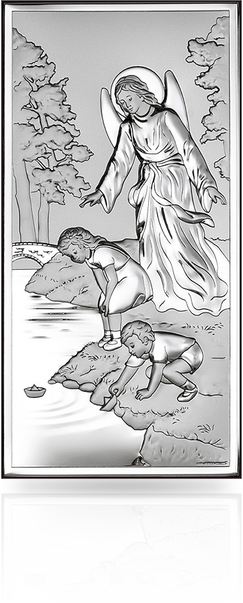 Anioł Stróż nad dziećmi: obrazek srebrny - Beltrami