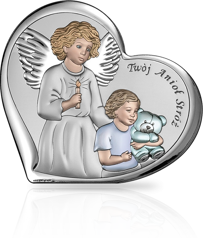 Pamiątka Chrztu Świętego: obrazek srebrny dla chłopca - Beltrami