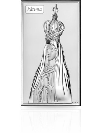 Madonna Fatimska Srebrna ikona z grawerem Valenti 18032