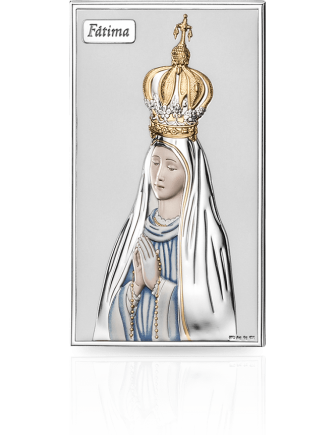 Madonna Fatimska Srebrna ikona z grawerem Valenti 18032