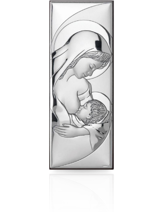 Matka Boska Karmiąca Obrazek srebrny z grawerem Valenti JAP 750