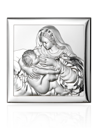 Matka Boża Karmiąca Obrazek srebrny z grawerem Valenti 80002