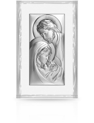 Święta Rodzina na białym drewnie Obraz srebrny Beltrami 6380