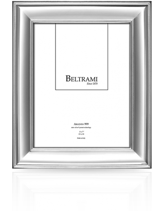 Klasyczna ramka na zdjęcie Pokryta srebrem z grawerem Beltrami 1251
