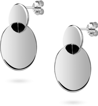 Srebrne kolczyki kółka blaszki: srebro 925, śr. 18 mm - Lanotti