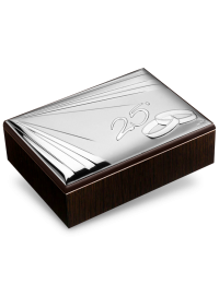 Srebrna szkatułka na 25 rocznicę Srebro próby 925 z grawerem Valenti 40625