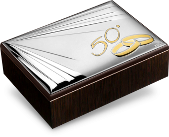 Srebrna szkatułka na 50 rocznicę: srebro próby 925 - Valenti