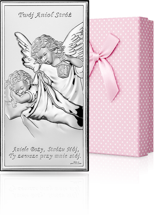 Anioł Stróż z napisem: w ozdobnym pudełeczku - Valenti
