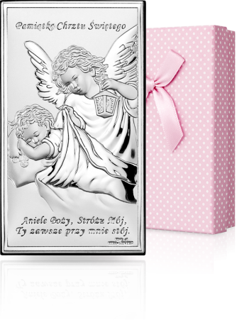 Aniołek nad dzieckiem: w ozdobnym pudełeczku - Valenti