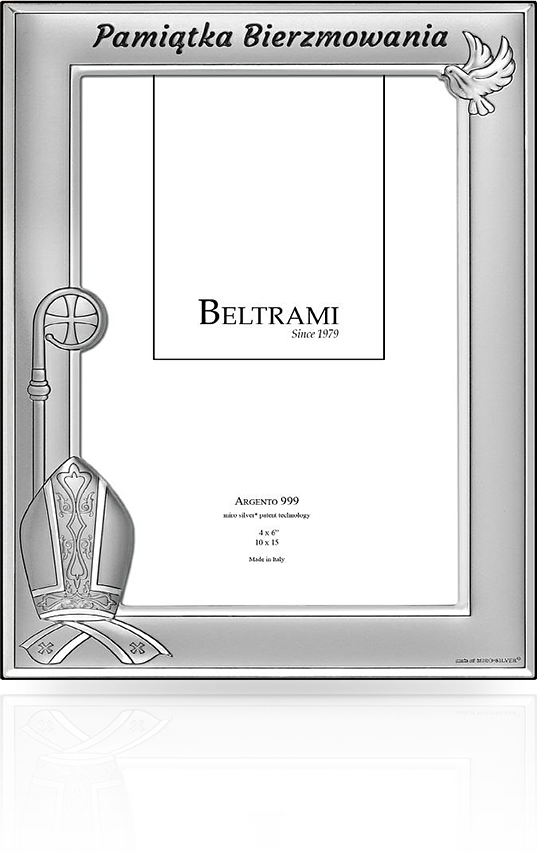 Ramka na Bierzmowanie: srebrna pamiątka - Beltrami