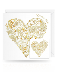 Kartka z okazji Ślubu - Serce 19,5 x 19,5 cm, ze białą kopertą Lanotti 465665261