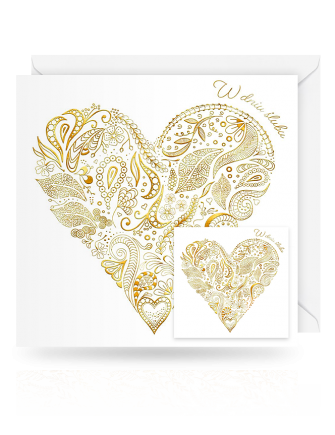 Kartka z okazji Ślubu - Serce 19,5 x 19,5 cm, ze białą kopertą Lanotti 465665261