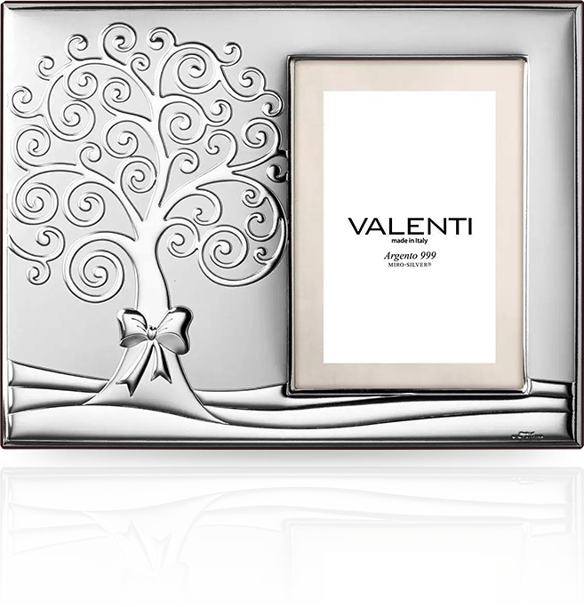 Srebrna ramka do zdjęć: z drzewkiem szczęścia - Valenti