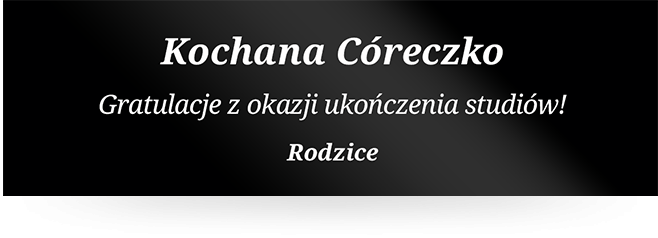 Grawerowana tabliczka na prezent - CZARNA: prostokątna, aluminium - Lanotti