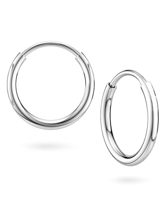 Srebrne kolczyki Classic Hoops Srebro 925, ∅14,5 mm, 0,9 g Lanotti KLK034S